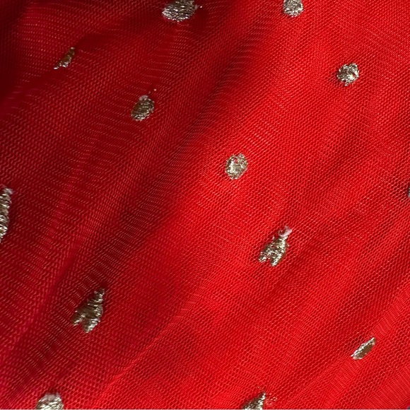 Hanna Anderson Red Tulle Holiday Dress 110 / 5 girls - Picture 5 of 5